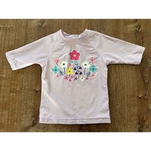 Hanna Andersson Girls Rash Guard Swim Shirt purple Sleeve UPF 50+ 110 5